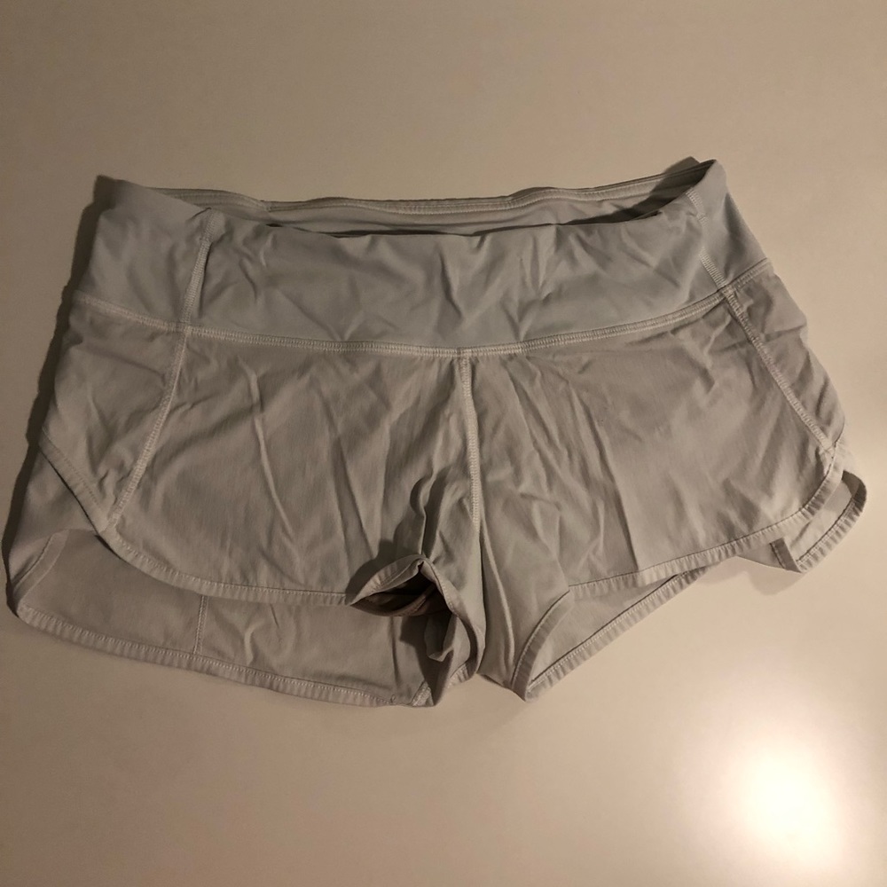 white lulu lemon shorts